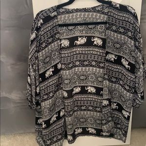 Elephant kimono one size
